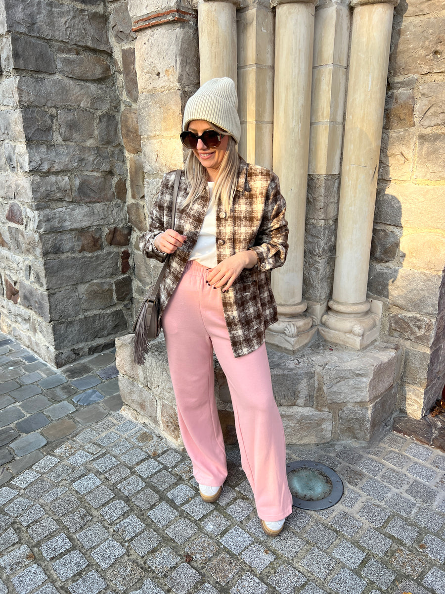 LE PANTALON DE JOGGING ROSE PASTEL