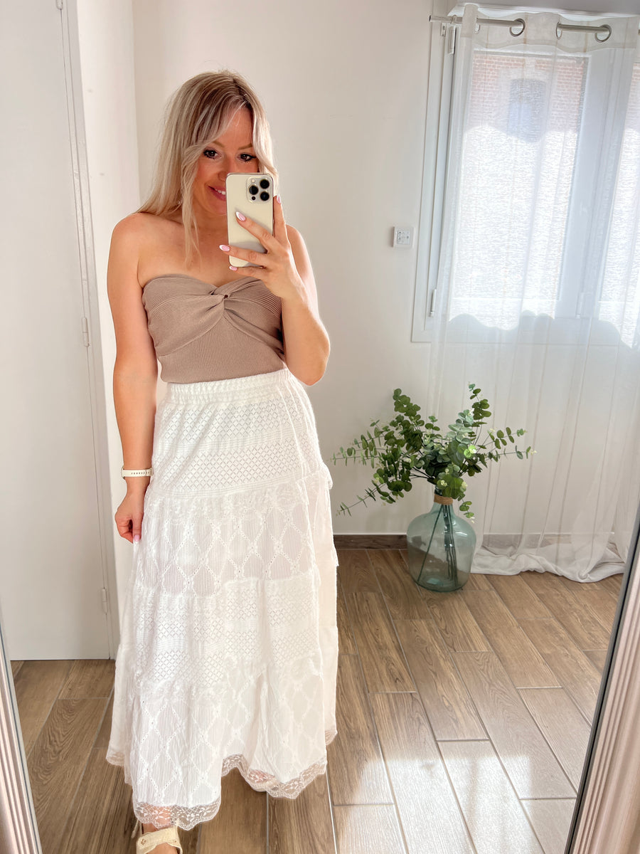 LA JUPE LONGUE BOHEME BLANCHE