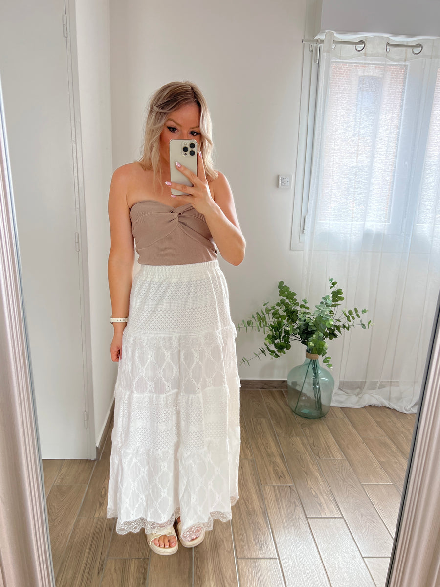 LA JUPE LONGUE BOHEME BLANCHE