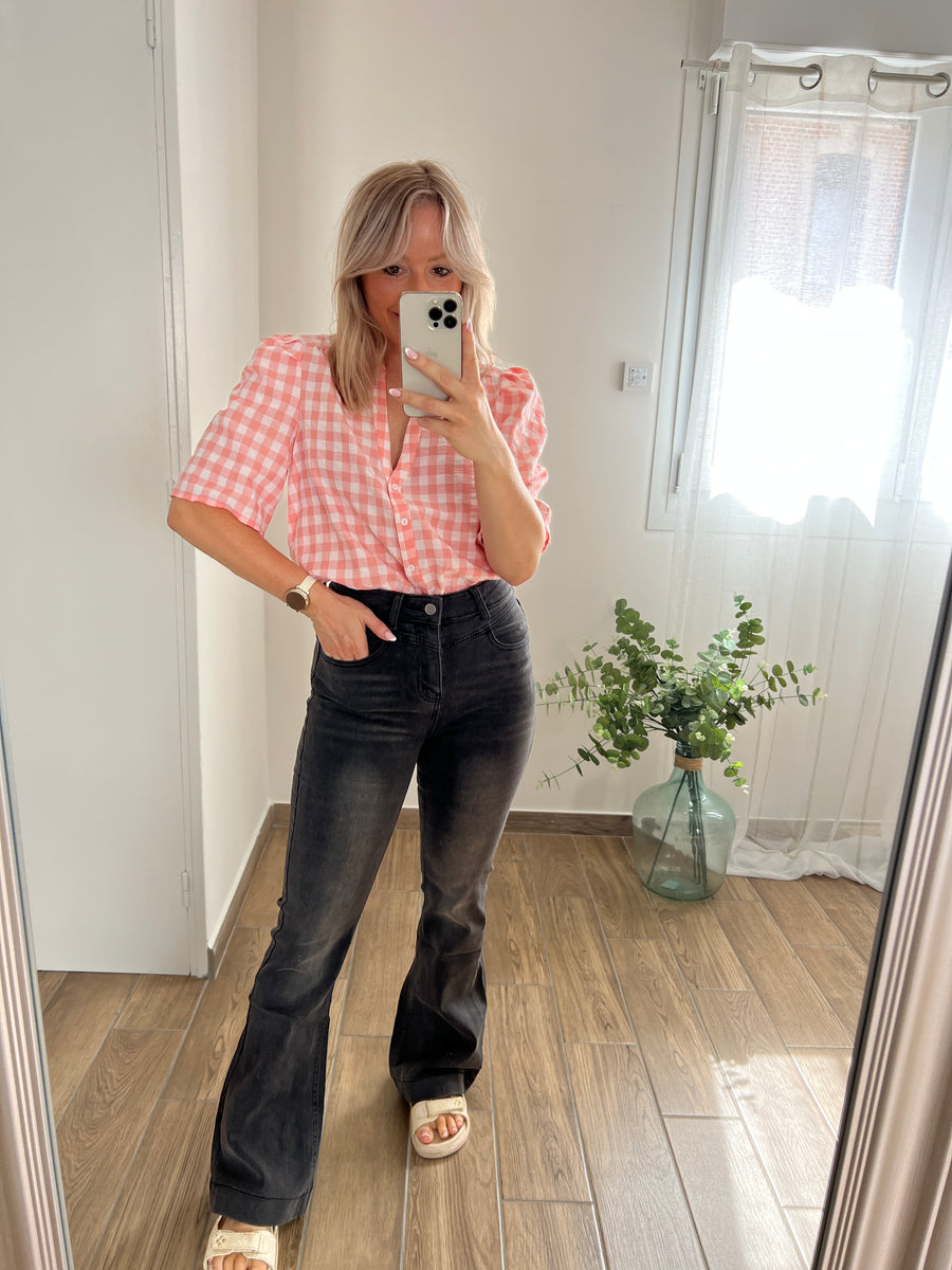 LA BLOUSE VICHY ROSE