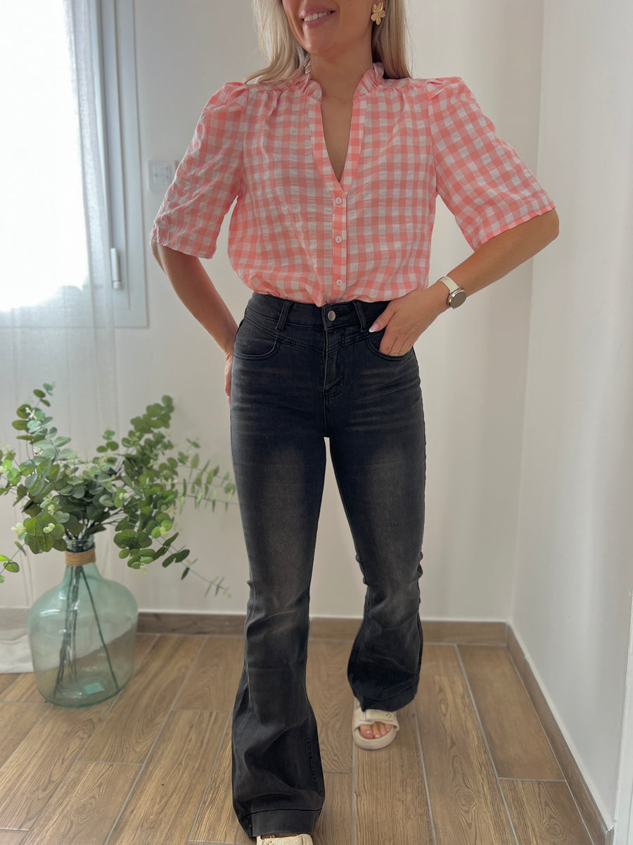LA BLOUSE VICHY ROSE