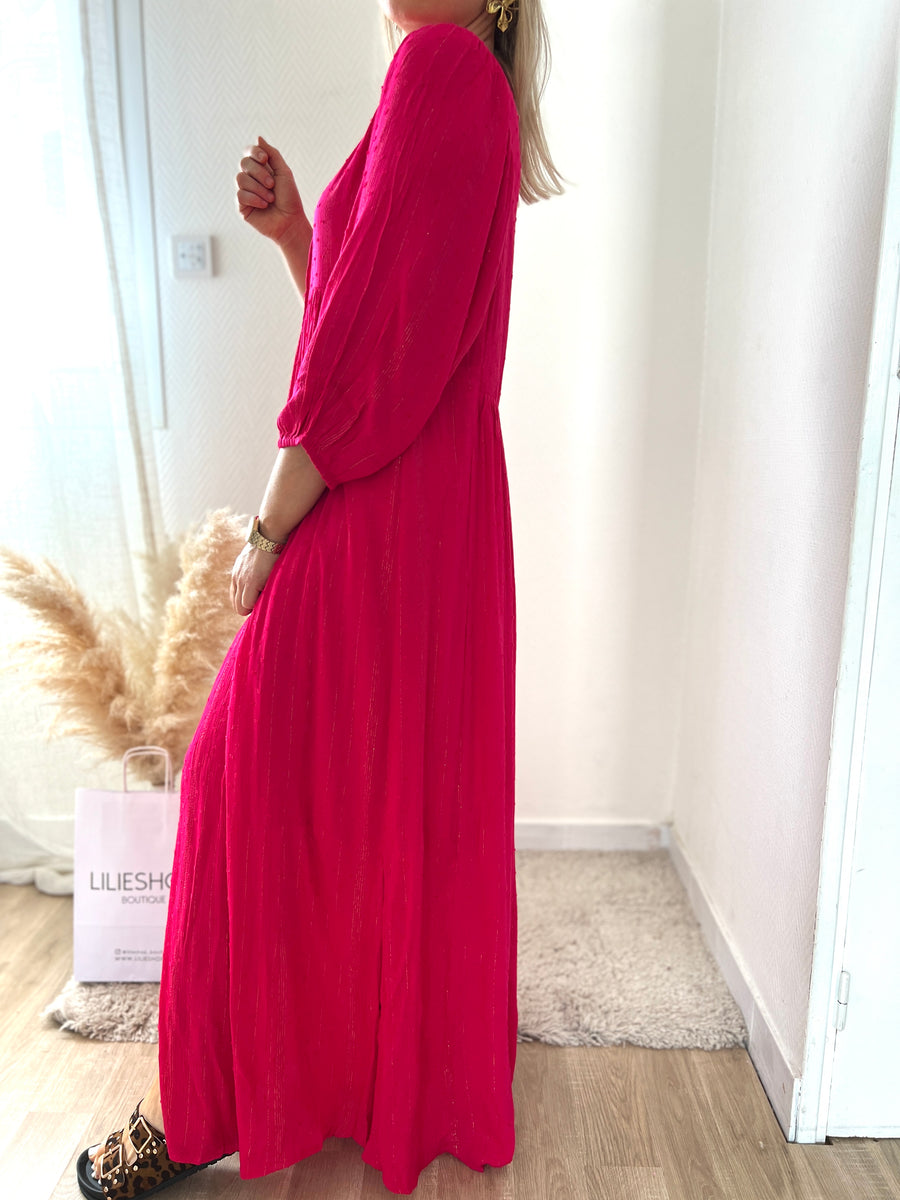 LA MAXI DRESS ROSE FUSHIA