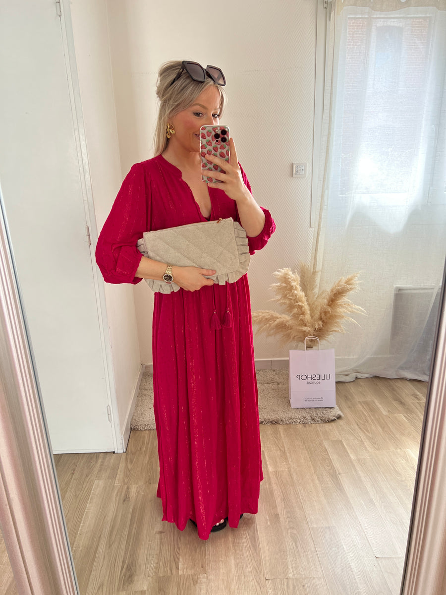 LA MAXI DRESS ROSE FUSHIA