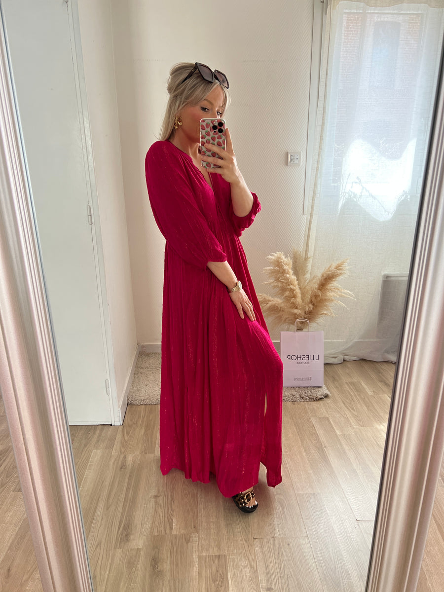 LA MAXI DRESS ROSE FUSHIA