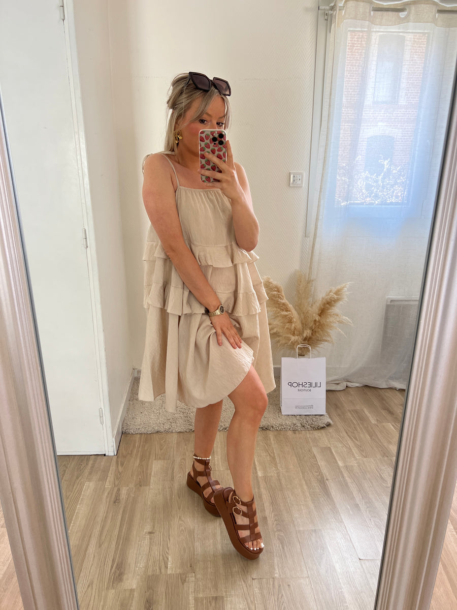 LA ROBE VAPOREUSE BEIGE