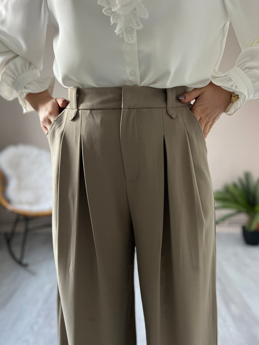 LE PANTALON A PINCE TAUPE