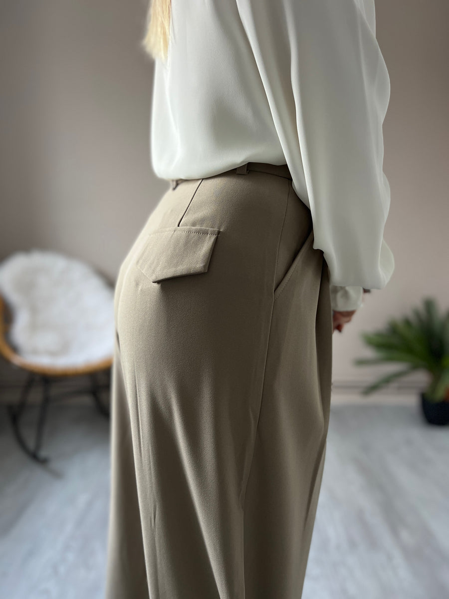 LE PANTALON A PINCE TAUPE