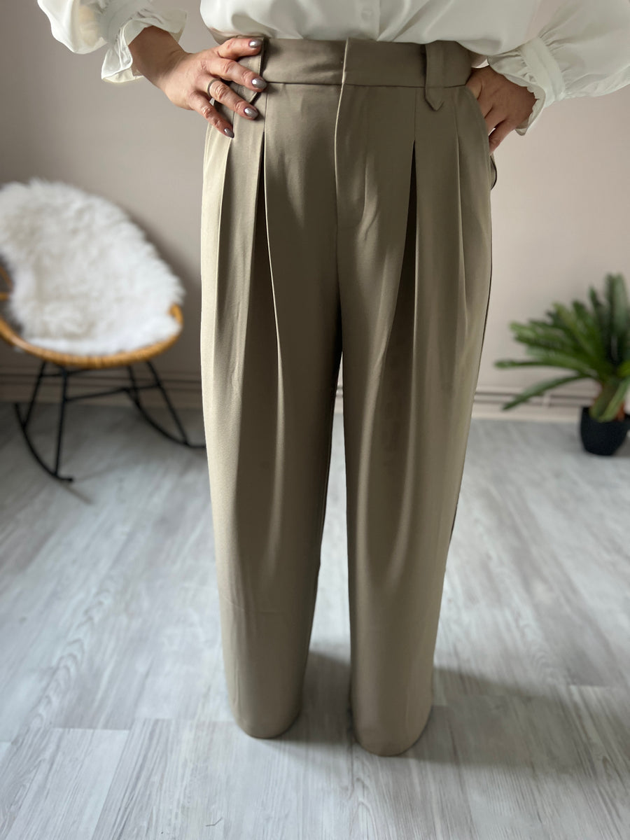 LE PANTALON A PINCE TAUPE