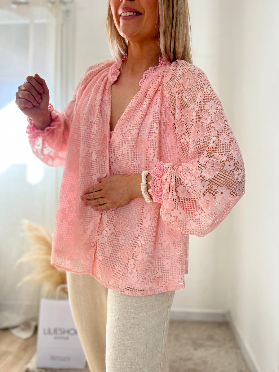 LA BLOUSE FLORAL ROSE