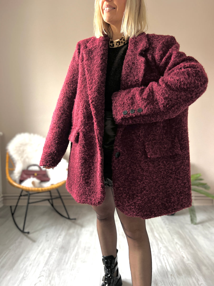 LE MANTEAU OVERSIZE BURGUNDY