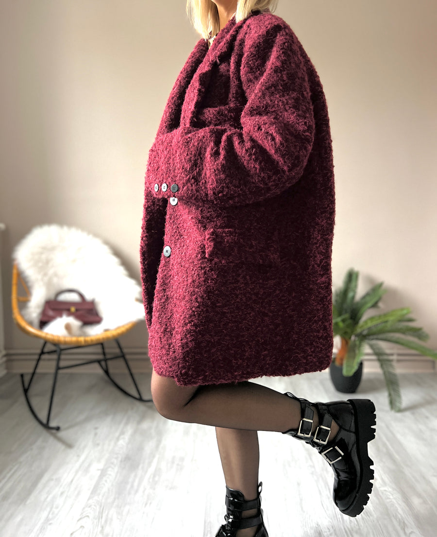 LE MANTEAU OVERSIZE BURGUNDY