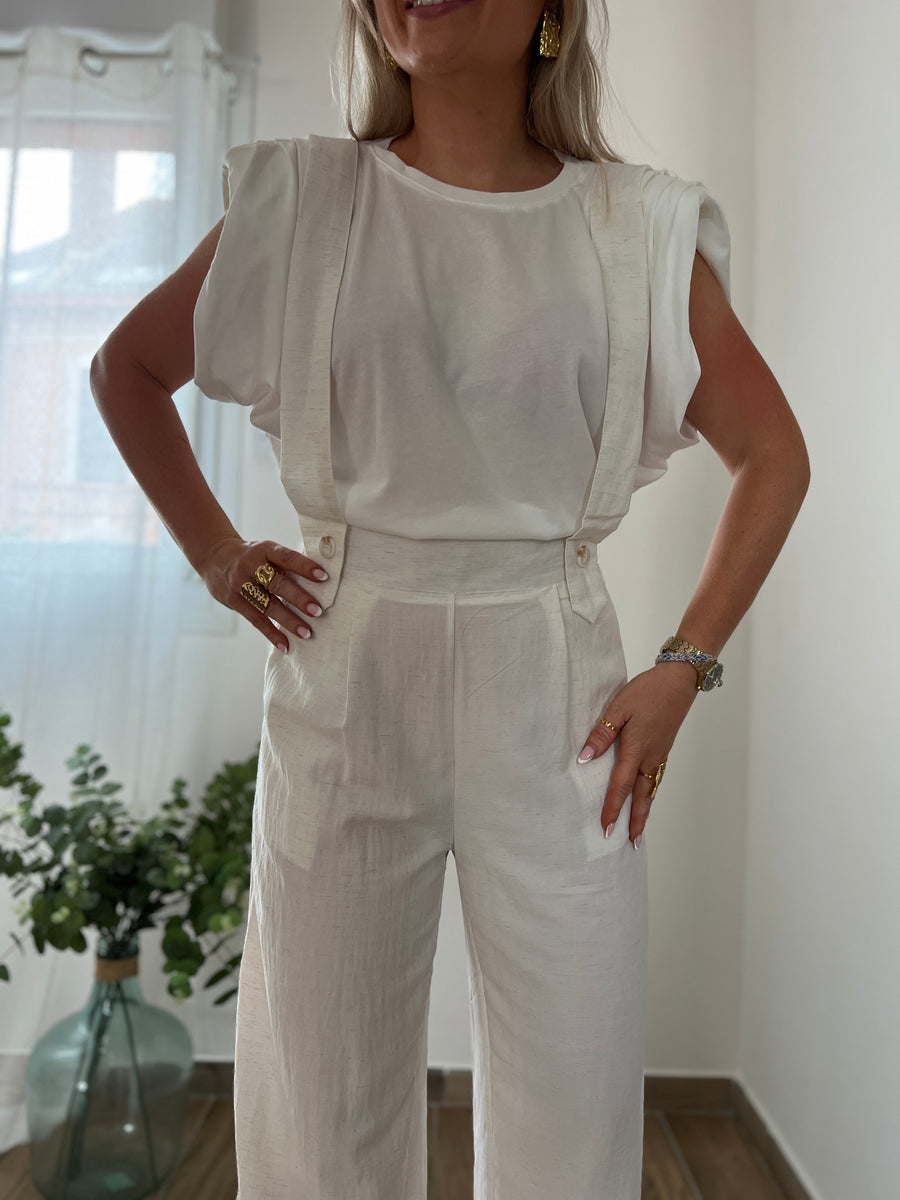 LE T-SHIRT DRAPÉ BLANC
