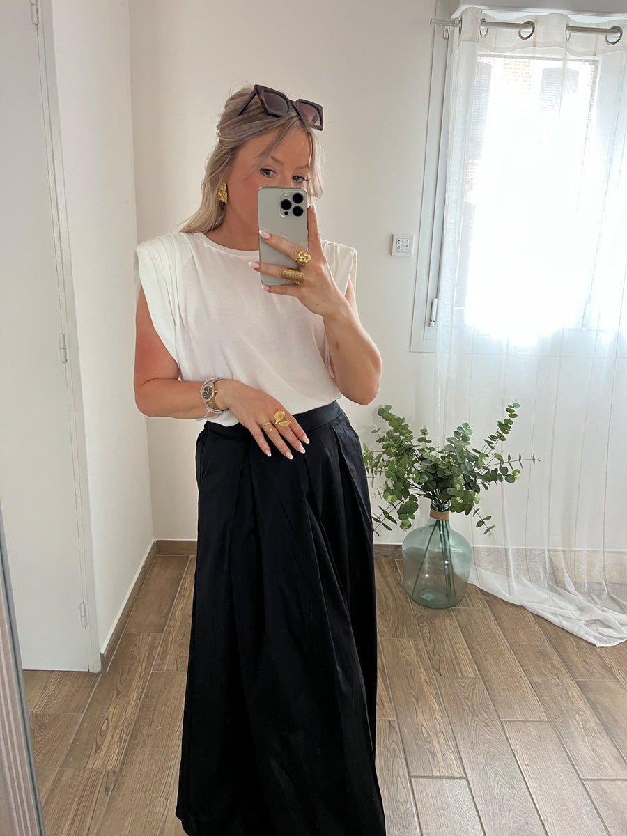 LE T-SHIRT DRAPÉ BLANC
