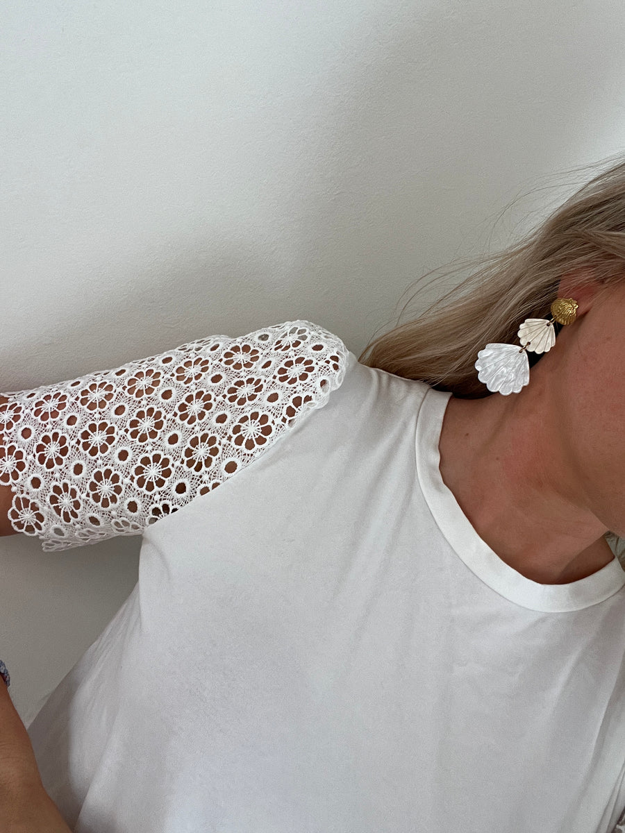 LES BOUCLES D'OREILLE COQUILLAGE NACRÉ ROSE