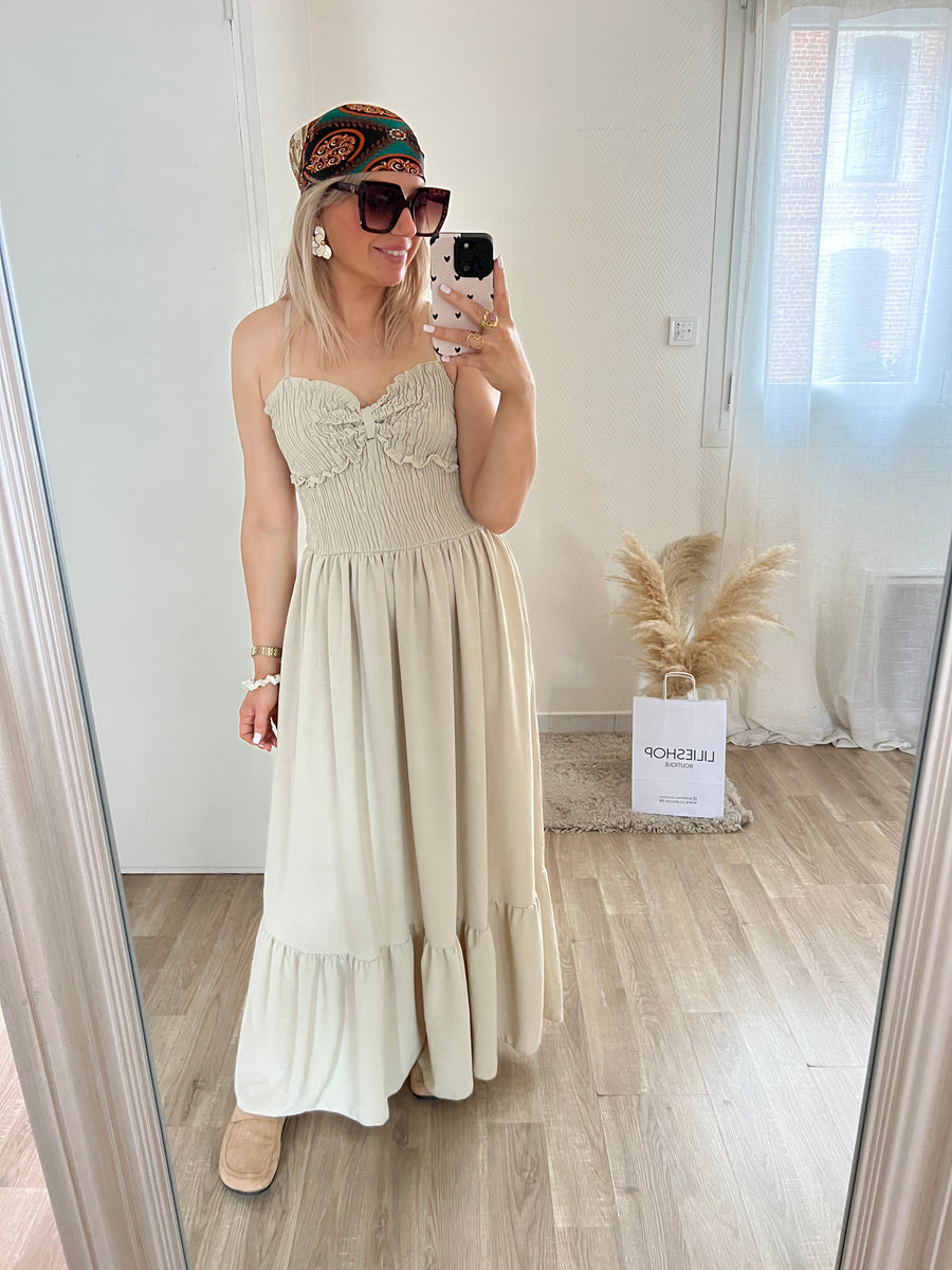 LA ROBE LONGUE BOHEME BEIGE