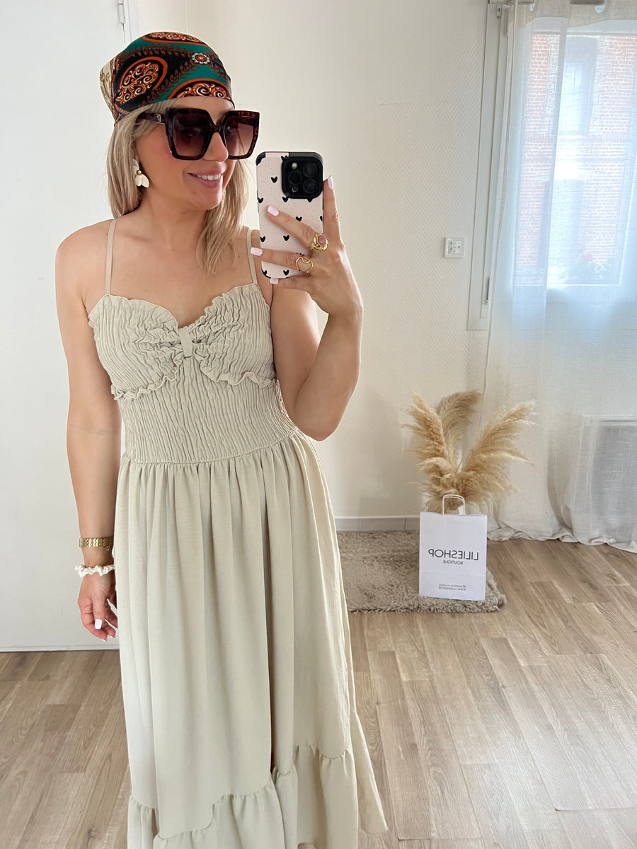 LA ROBE LONGUE BOHEME BEIGE