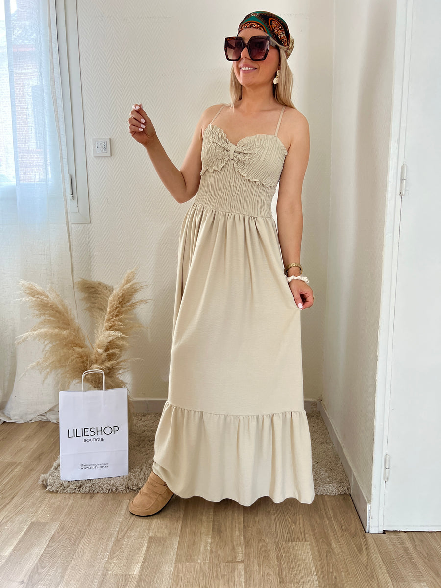 LA ROBE LONGUE BOHEME BEIGE