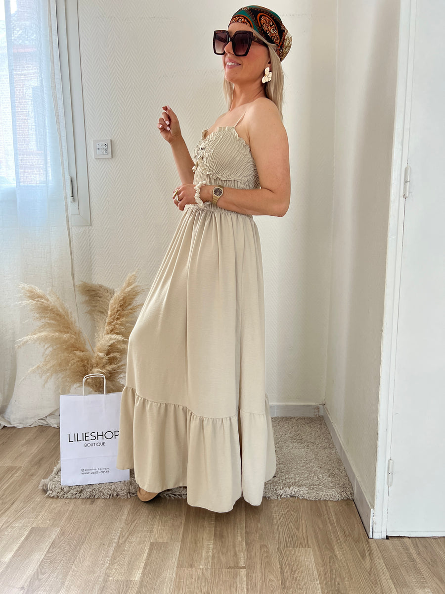 LA ROBE LONGUE BOHEME BEIGE