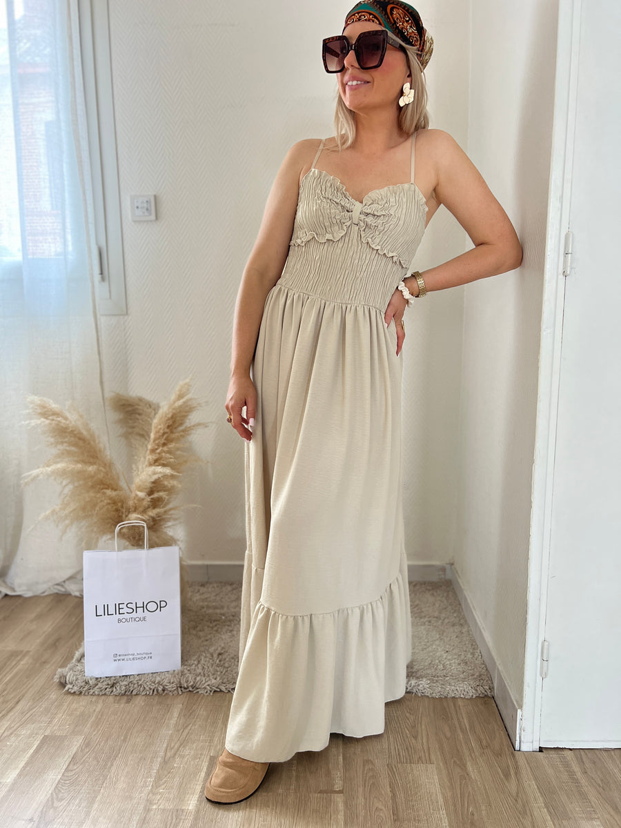 LA ROBE LONGUE BOHEME BEIGE