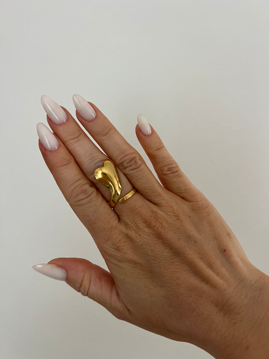 LA BAGUE COEUR FONDU