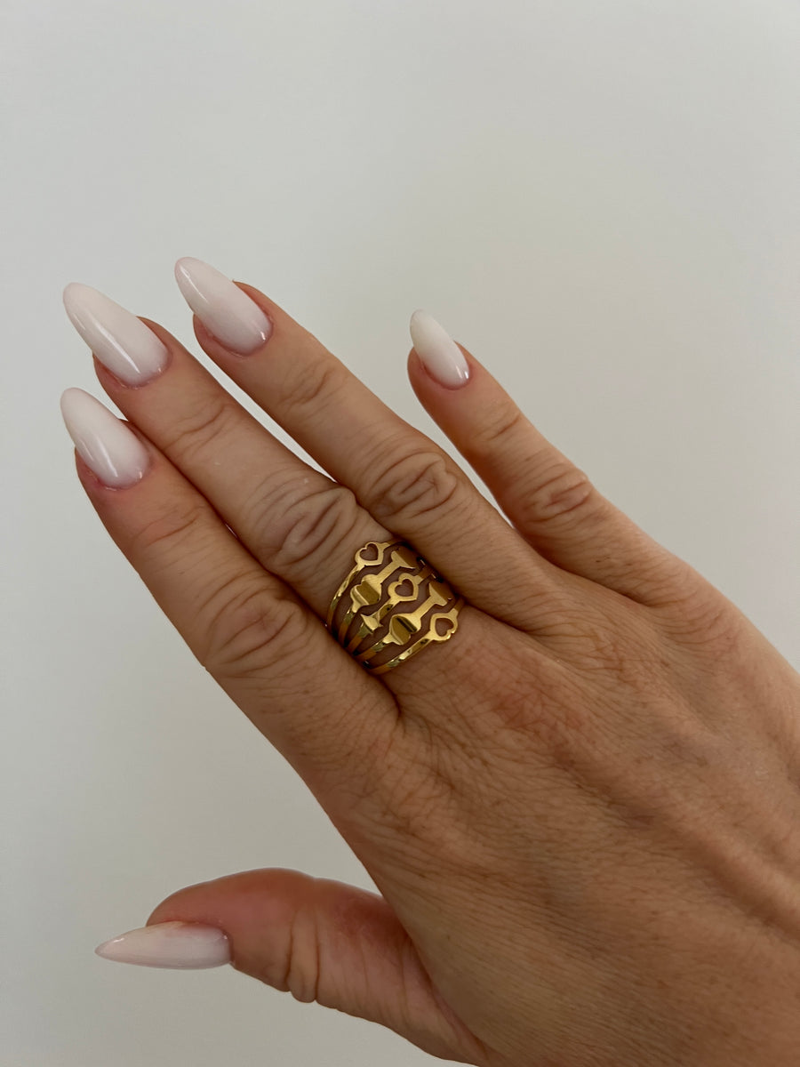 LA BAGUE MULTI COEUR