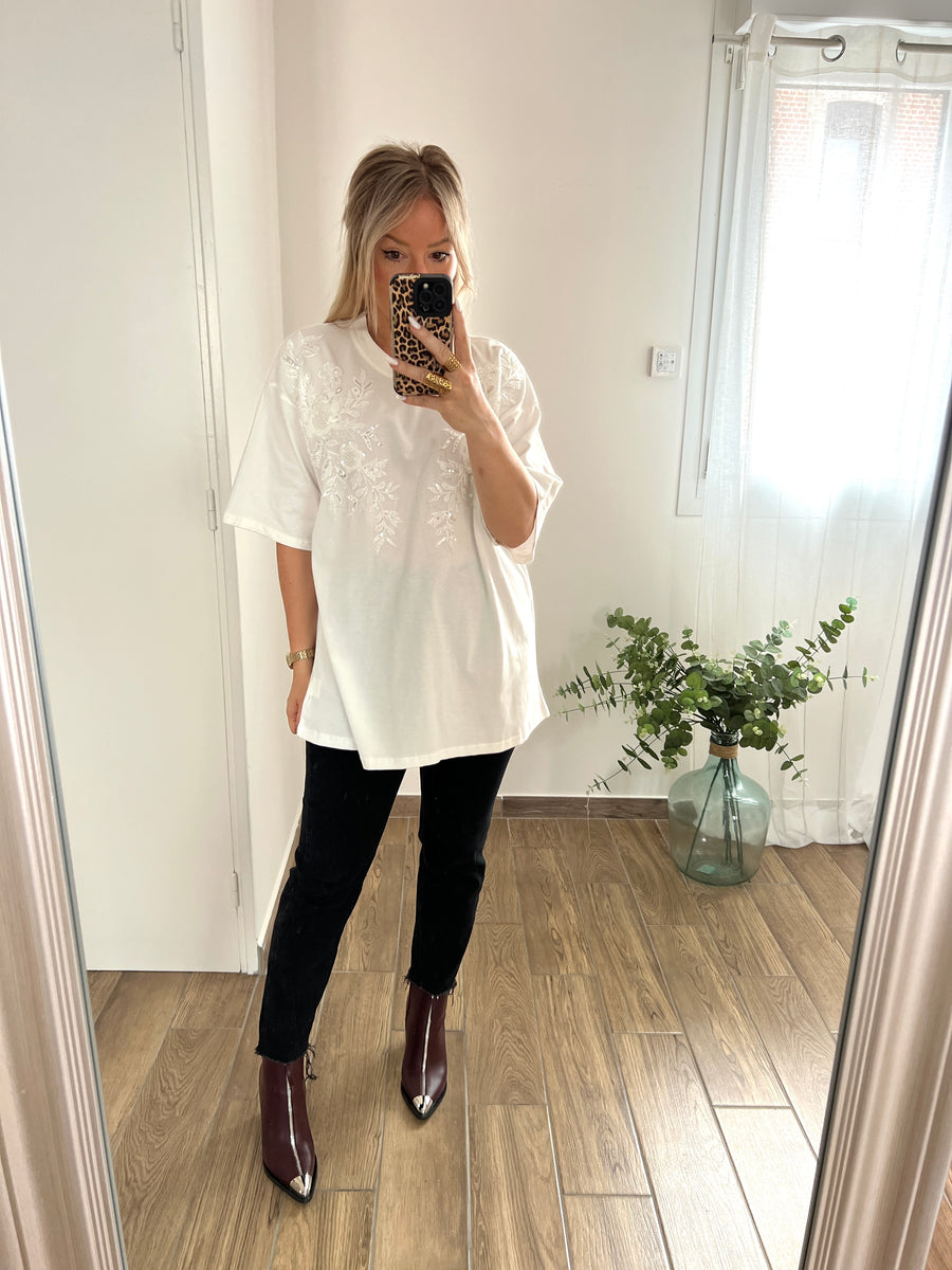 LE T-SHIRT PEARL BLANC