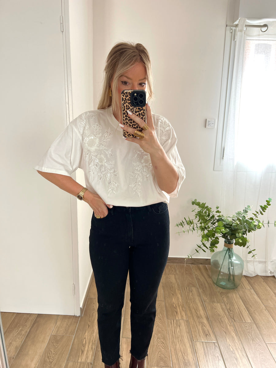 LE T-SHIRT PEARL BLANC