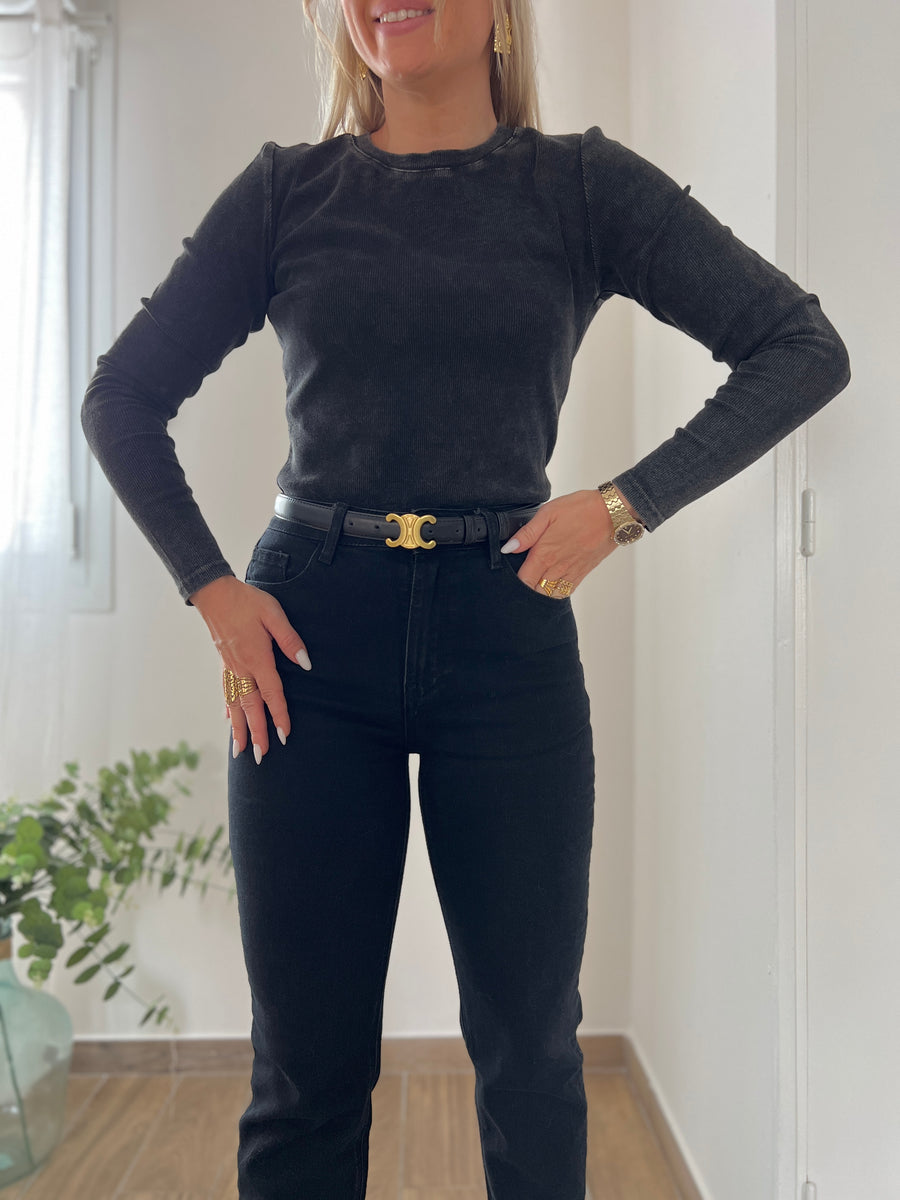 LE TOP BASIQUE NOIR DÉLAVÉ