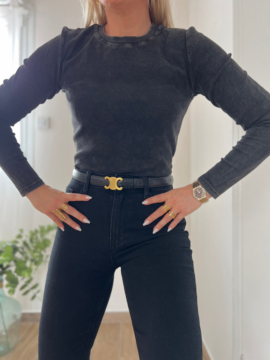 LE TOP BASIQUE NOIR DÉLAVÉ