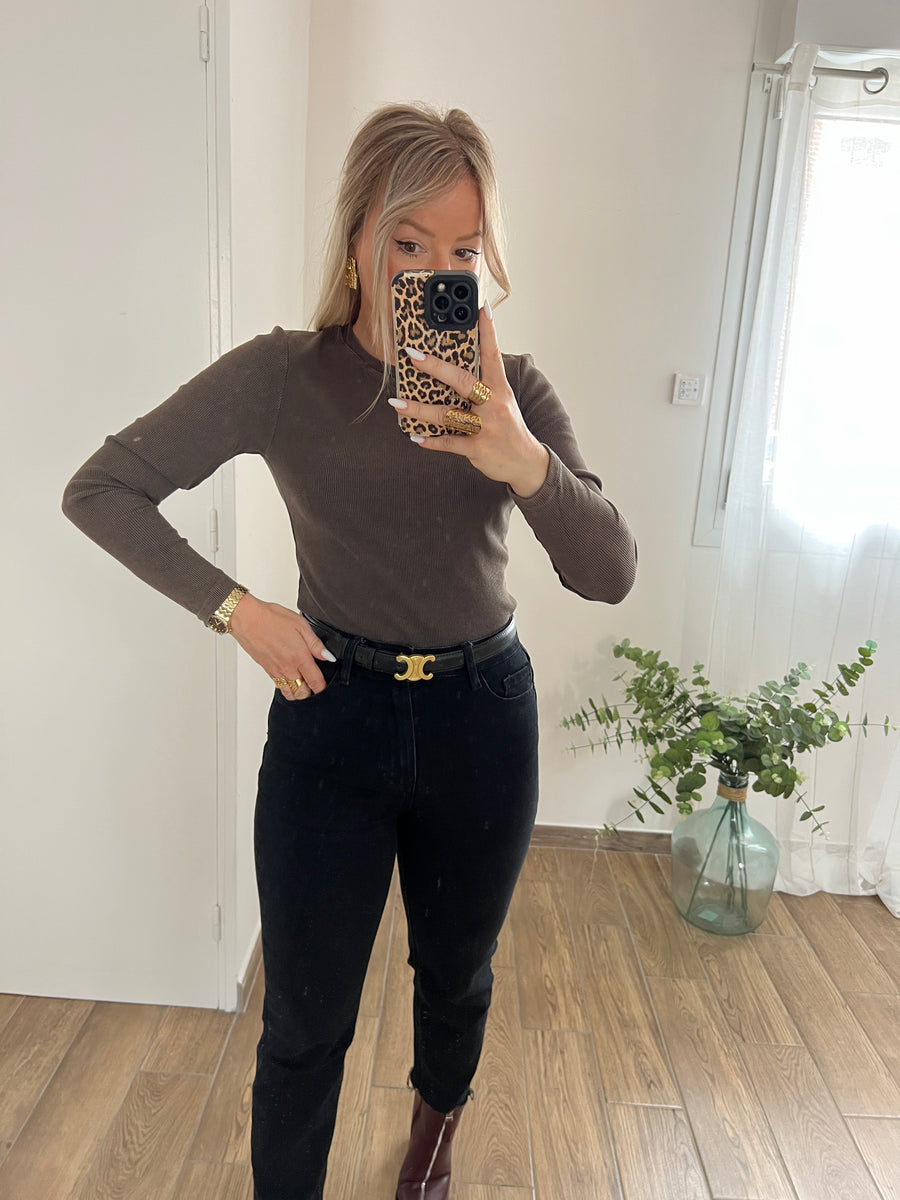 LE TOP BASIQUE KAKI DÉLAVÉ