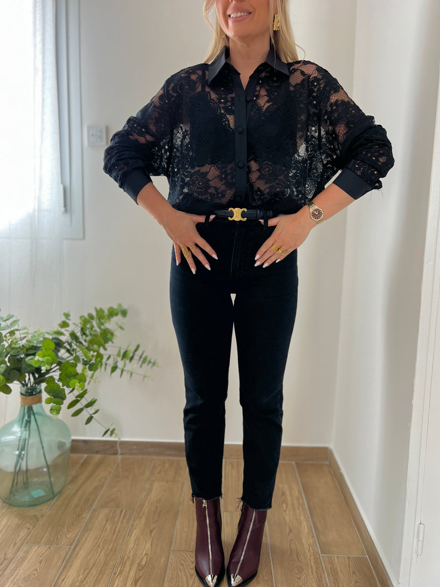 LE JEAN BASIQUE MUM NOIR