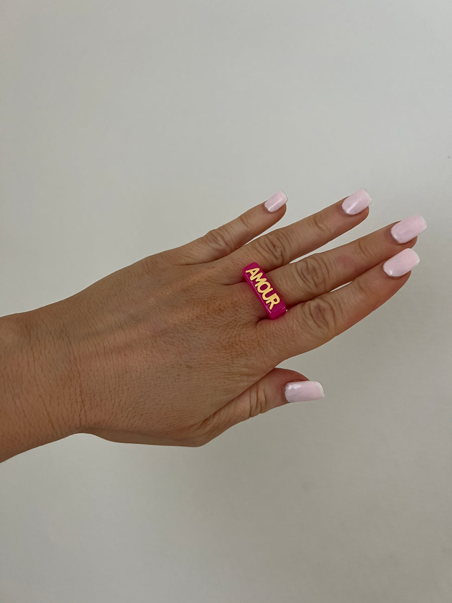 LA BAGUE AMOUR ROSE