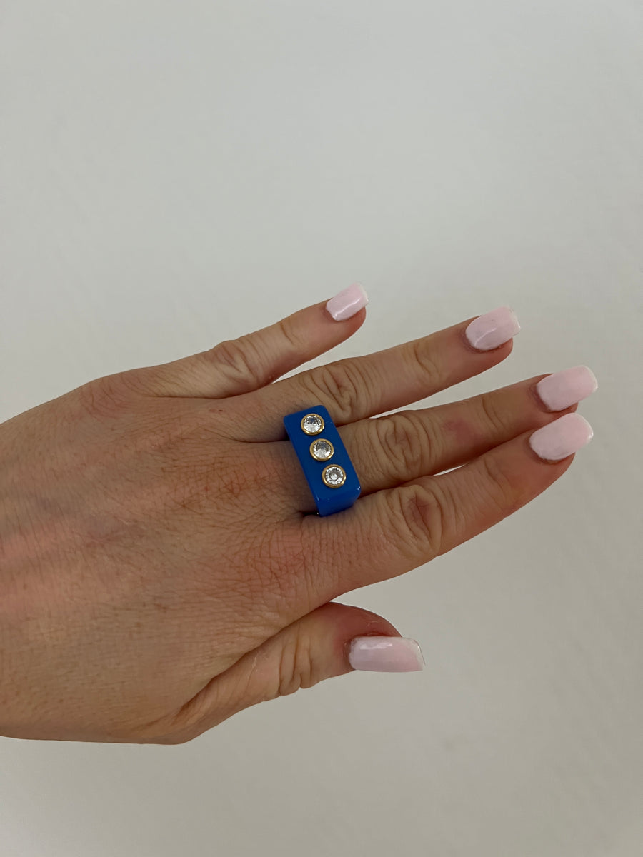 LA BAGUE MULTISTRASS BLEU ROI