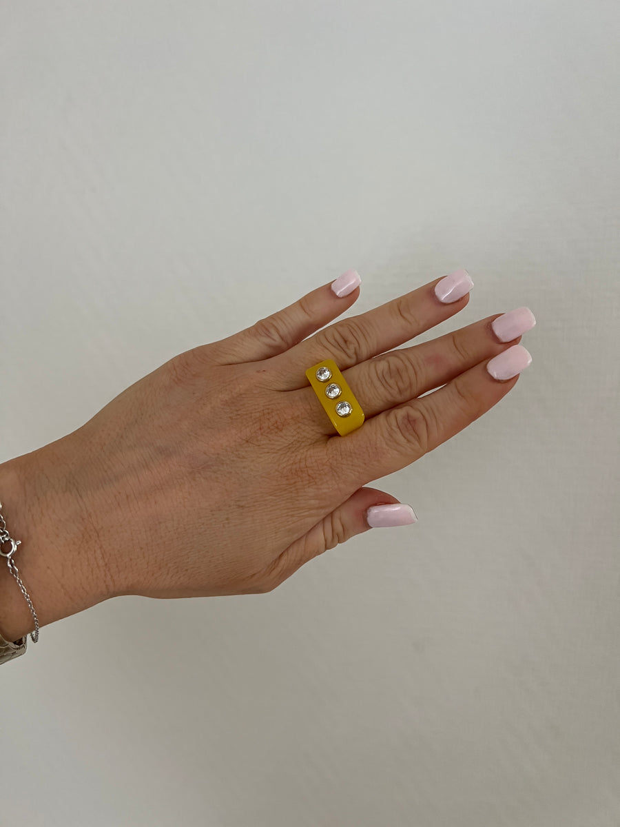 LA BAGUE MULTISTRASS JAUNE