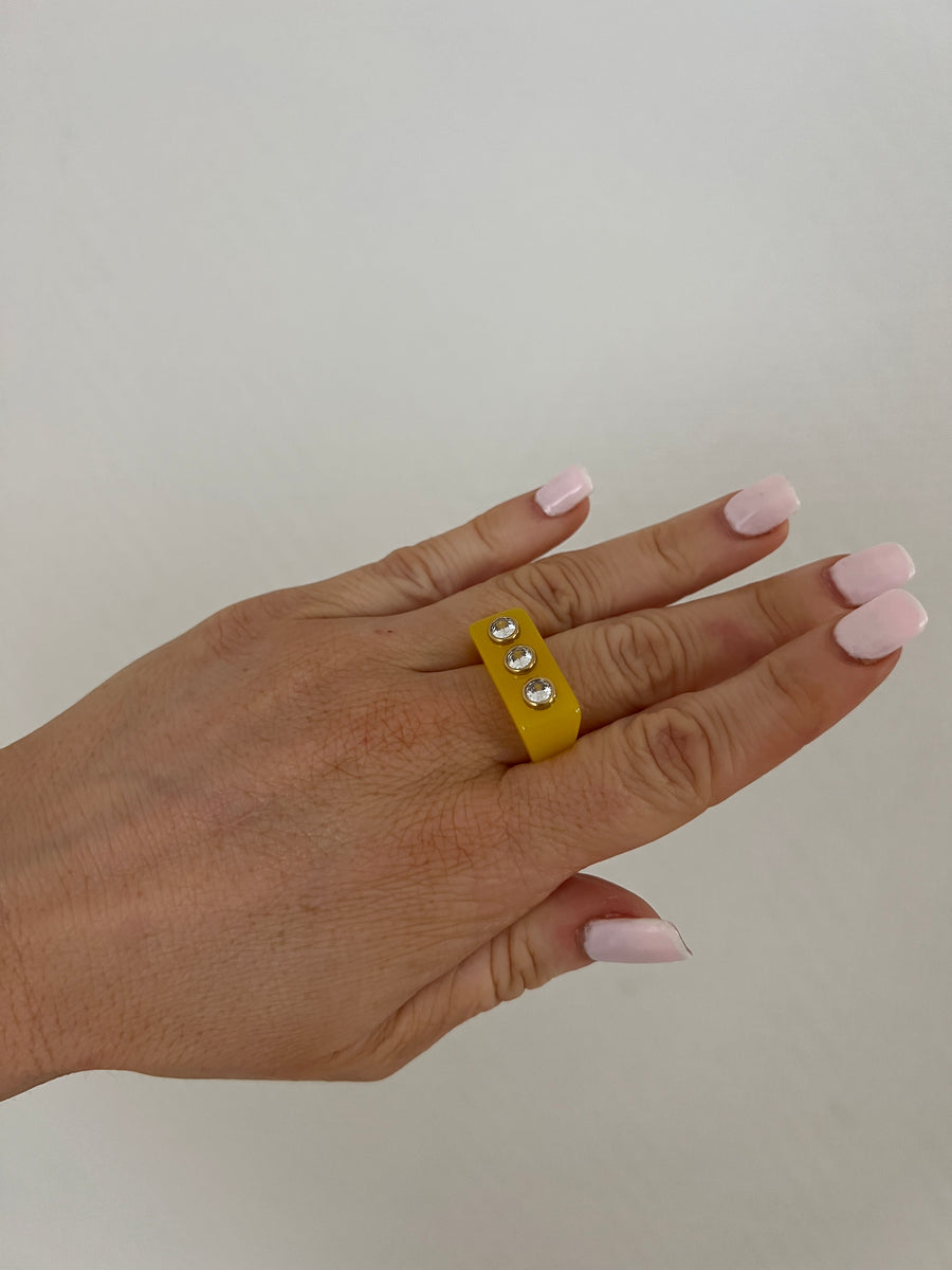 LA BAGUE MULTISTRASS JAUNE