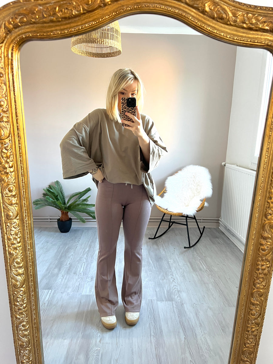 LE LEGGING FLARE TAUPE