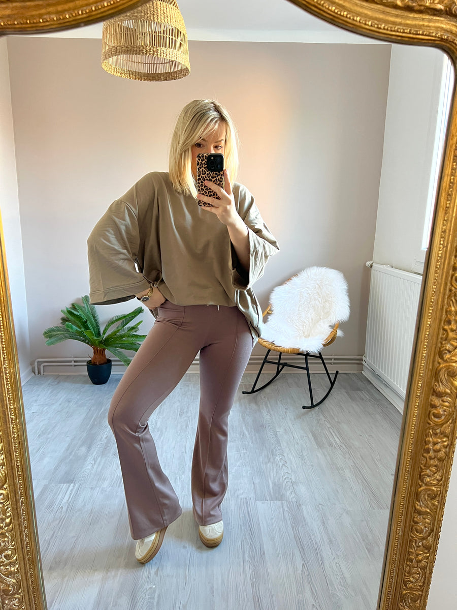 LE LEGGING FLARE TAUPE