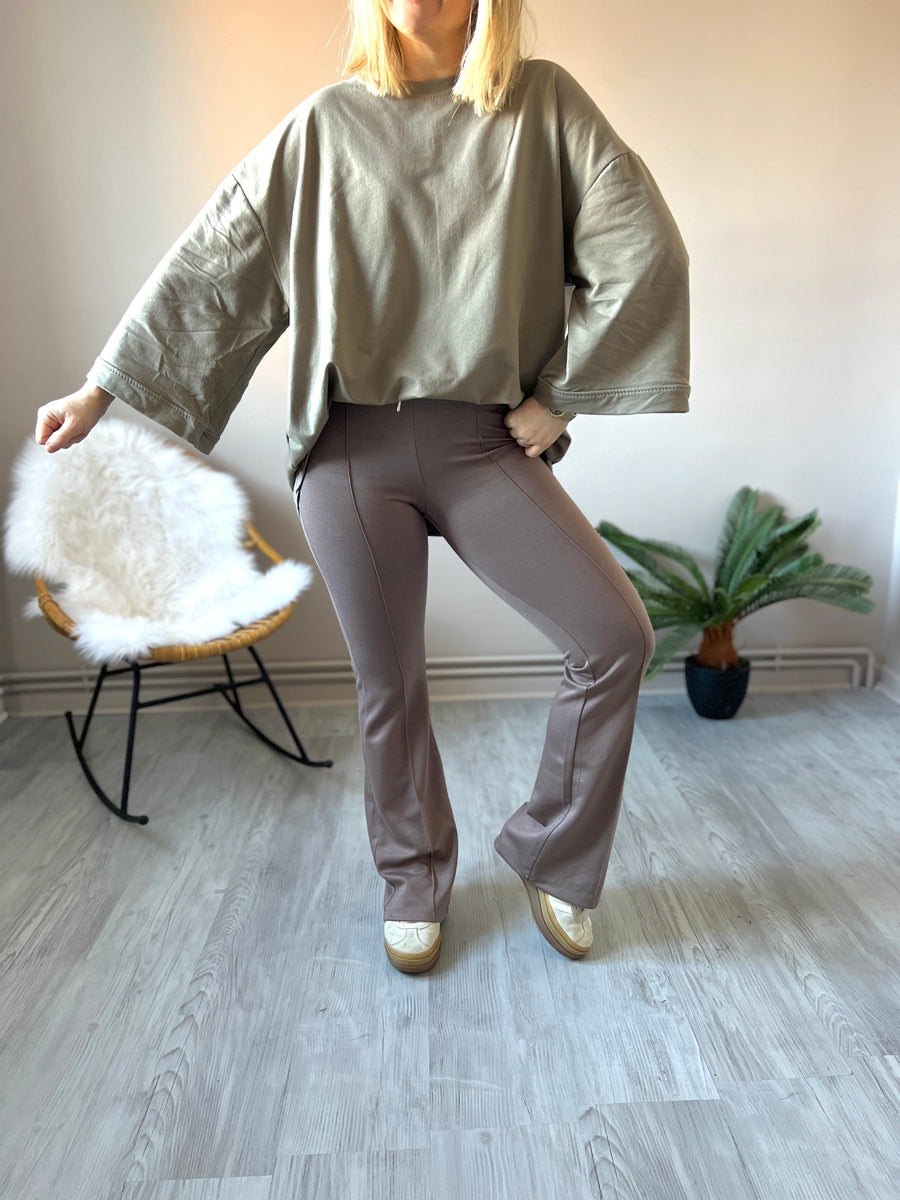 LE LEGGING FLARE TAUPE