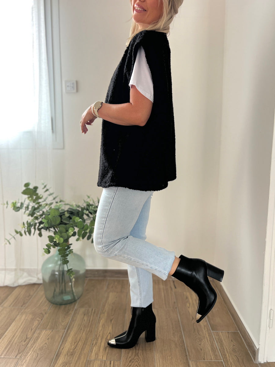 LA VESTE SANS MANCHE NOIRE