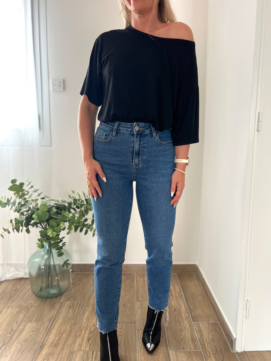 LE JEAN BASIQUE MUM BLEU MOYEN