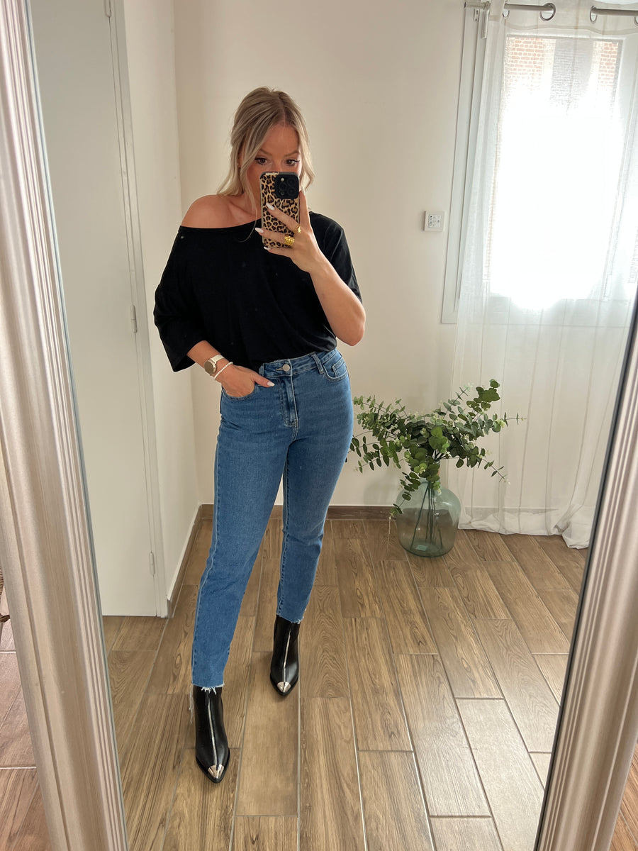 LE JEAN BASIQUE MUM BLEU MOYEN