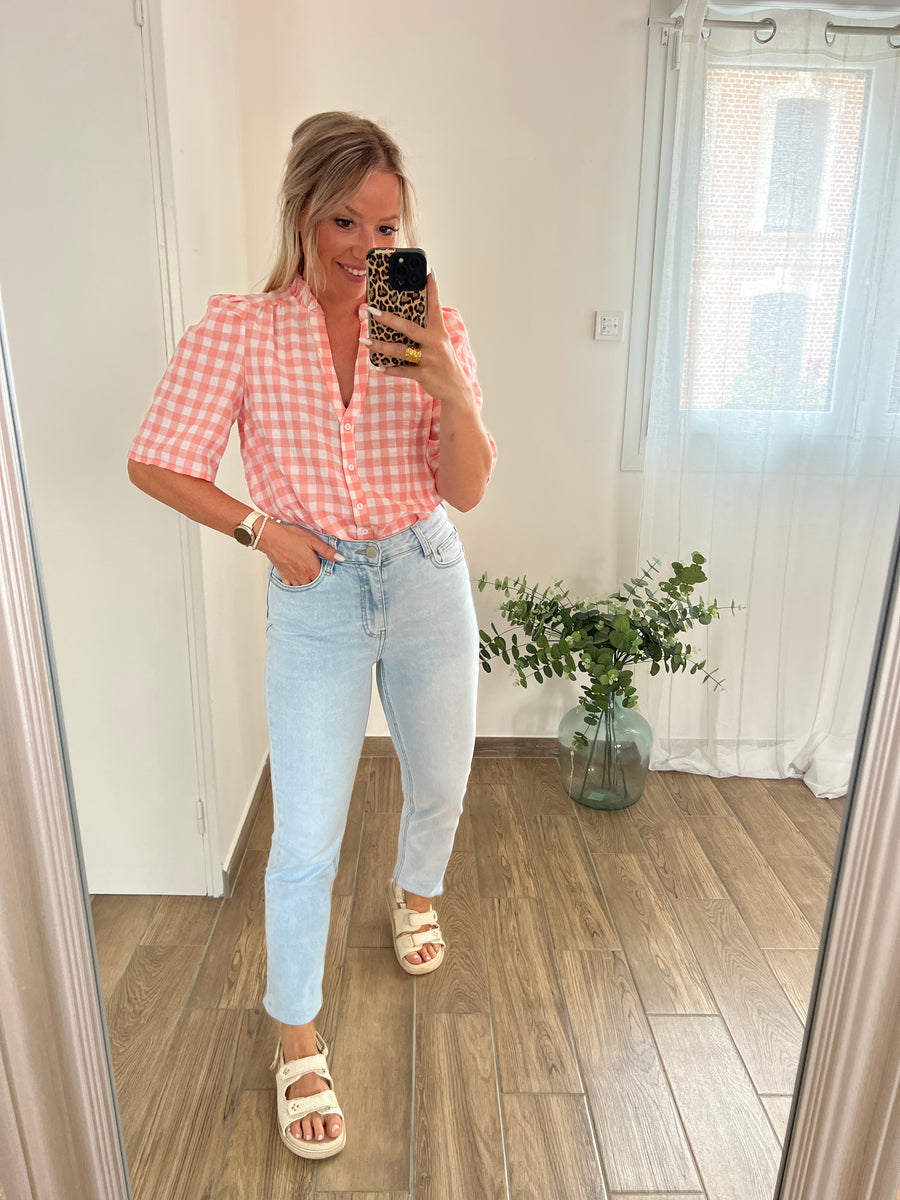 LA BLOUSE VICHY ROSE