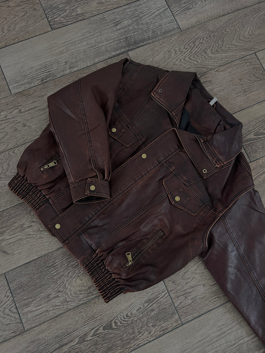 LE PERFECTO OVERSIZE MARRON VIEILLI