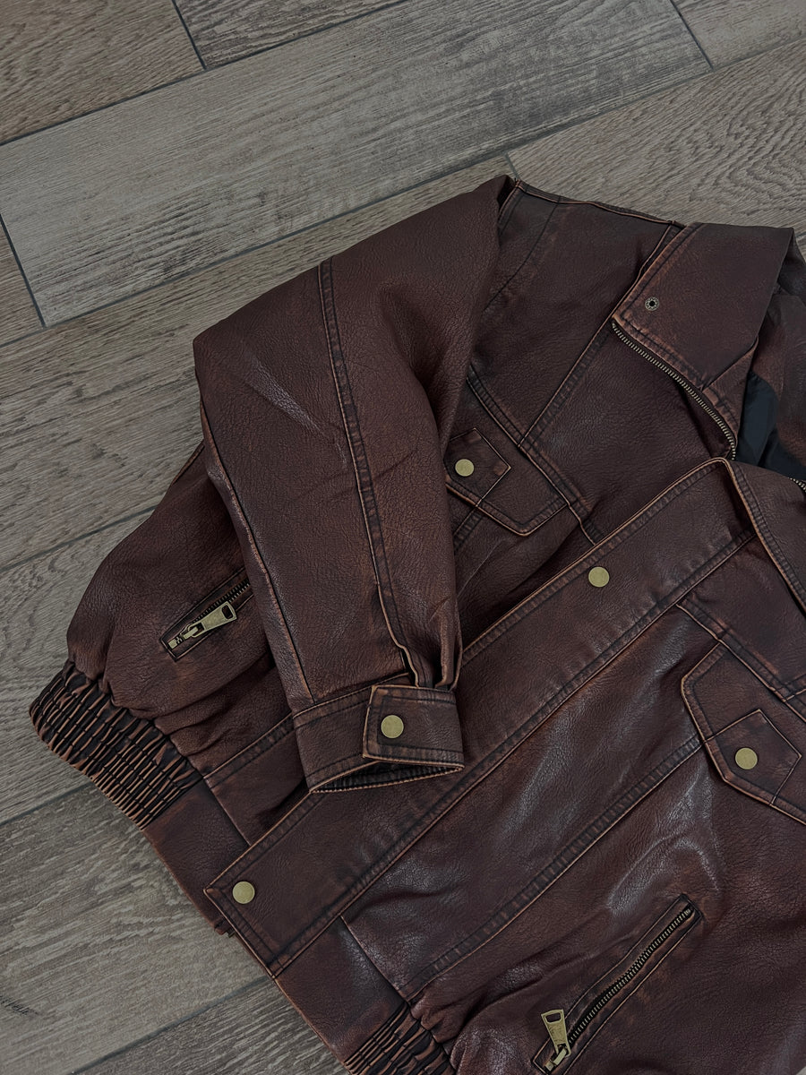 LE PERFECTO OVERSIZE MARRON VIEILLI
