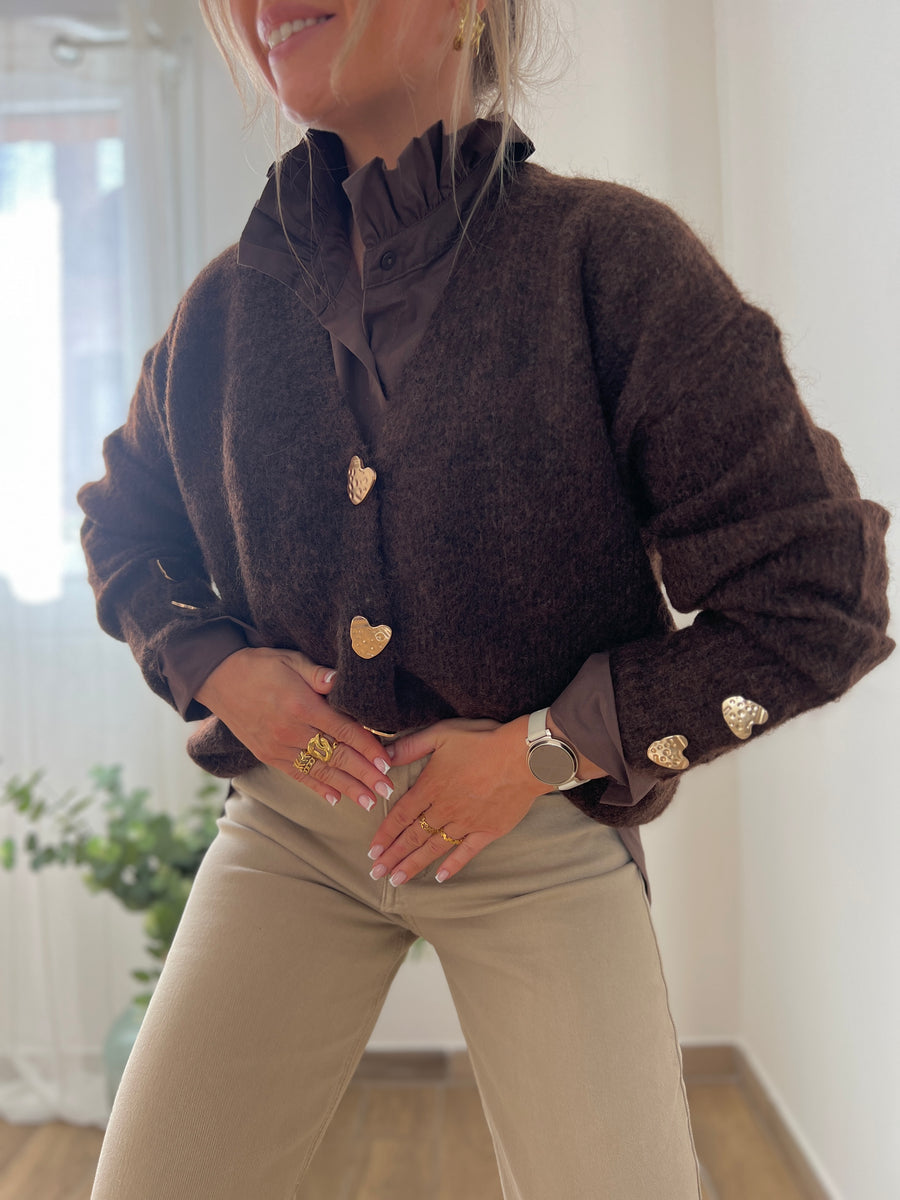 LA CHEMISE ÉLÉGANTE MARRON