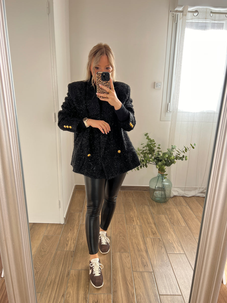 LE LEGGING EN SIMILI NOIR