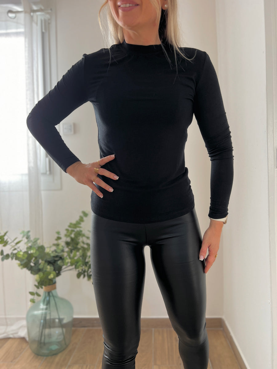 LE LEGGING EN SIMILI NOIR
