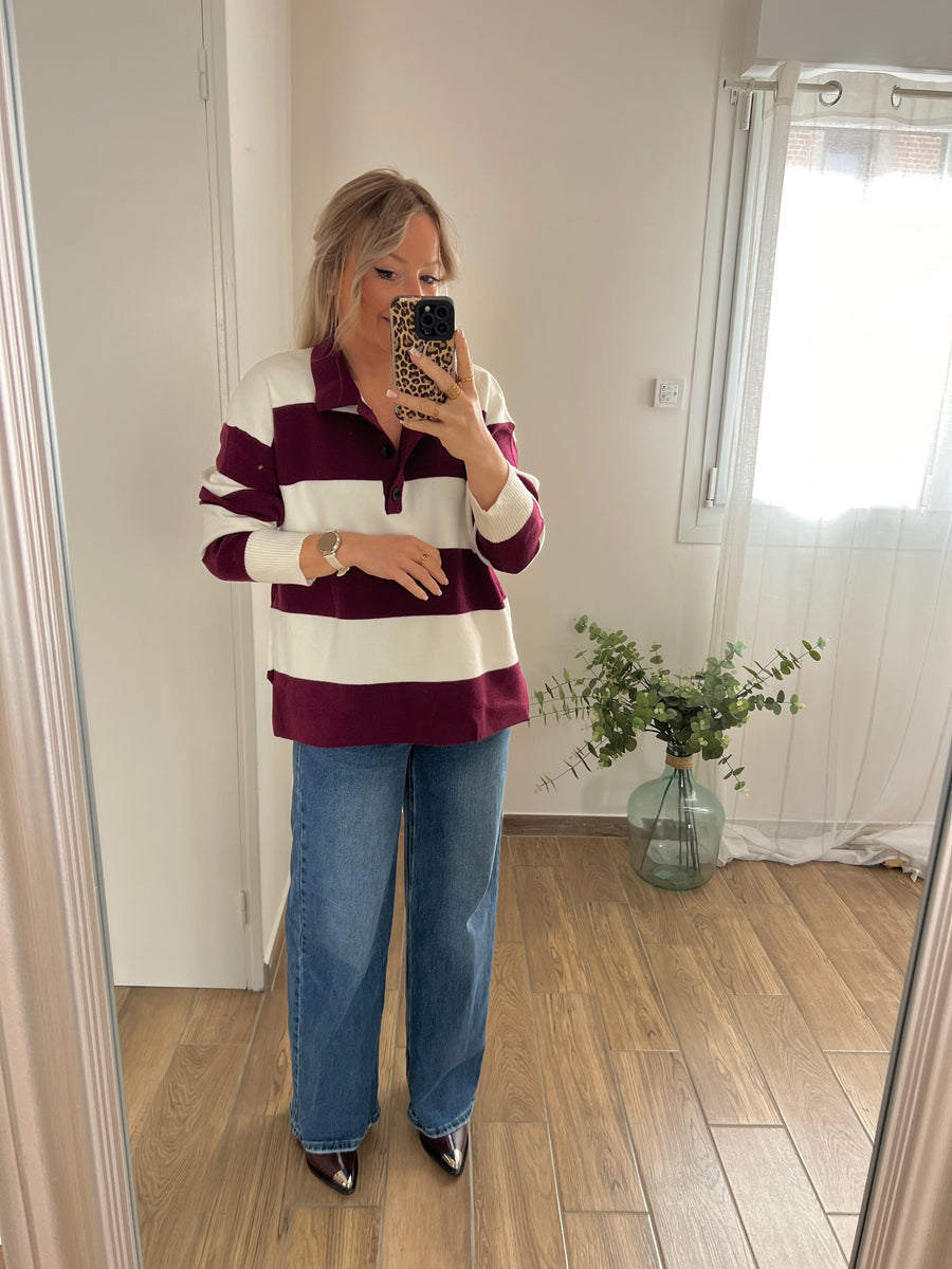 LE PULL POLO BORDEAUX