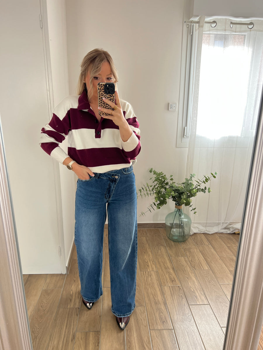 LE PULL POLO BORDEAUX