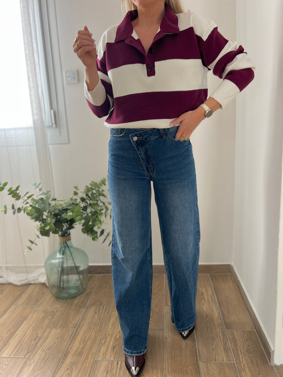 LE PULL POLO BORDEAUX